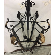 Load image into Gallery viewer, 19th Century Iron &amp; Brass Painted Hanging Lantern-Chandelier-Antique Warehouse