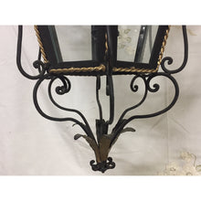 Load image into Gallery viewer, 19th Century Iron &amp; Brass Painted Hanging Lantern-Chandelier-Antique Warehouse