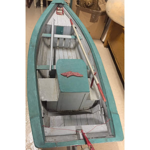 19th Century Maritime Large Painted Model Fishing Boat on Stand - 60" Long-Decorative-Antique Warehouse