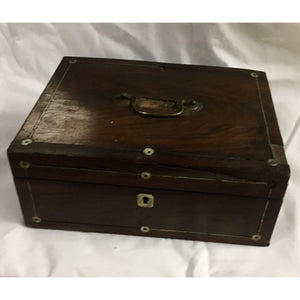 19th Century Rosewood Jewelry Box with Inlay-Decorative-Antique Warehouse