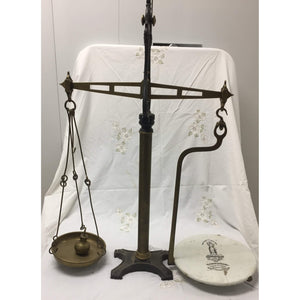 19th Century Thomas Steen Brass Tabletop Balance Scale-Scale-Antique Warehouse