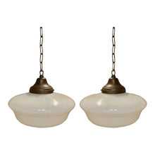 Load image into Gallery viewer, 20th Century American School Globe Hanging Light - a Pair-Chandelier-Antique Warehouse