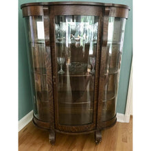 Load image into Gallery viewer, Antique American Bow Glass China Cabinet - Chittendon &amp; Eastman-Cabinet-Antique Warehouse