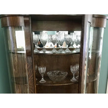 Load image into Gallery viewer, Antique American Bow Glass China Cabinet - Chittendon &amp; Eastman-Cabinet-Antique Warehouse