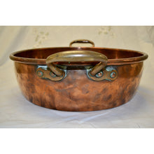 Load image into Gallery viewer, Antique Copper Pan with Brass Handles - 16&quot; Diam.-Bowl-Antique Warehouse