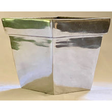 Load image into Gallery viewer, Vintage Square Polished Steel Small 4&quot; Planter-Pots &amp; Planters-Antique Warehouse