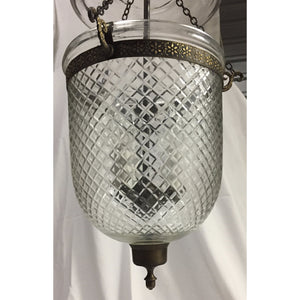 Bell Jar Lantern with Etched Glass-Chandelier-Antique Warehouse