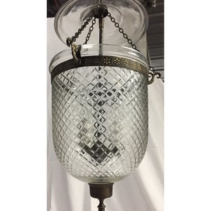 Bell Jar Lantern with Etched Glass-Chandelier-Antique Warehouse