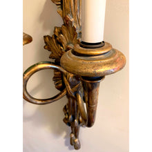 Load image into Gallery viewer, Early 20th Century Italian Gilt Wood Carved Sconce - Large 32&quot;H-Sconces-Antique Warehouse