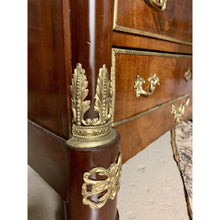 Load image into Gallery viewer, Empire Mahogany Secrétaire à abattant with Brass Mounts and Marble Top-Secretaire-Antique Warehouse