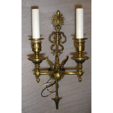 Load image into Gallery viewer, Empire style Brass Sconces - a pair-Sconces-Antique Warehouse