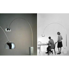 Load image into Gallery viewer, Flos Arco Arch Curved Floor Lamp with Carrara Marble base-Floor Lamp-Antique Warehouse