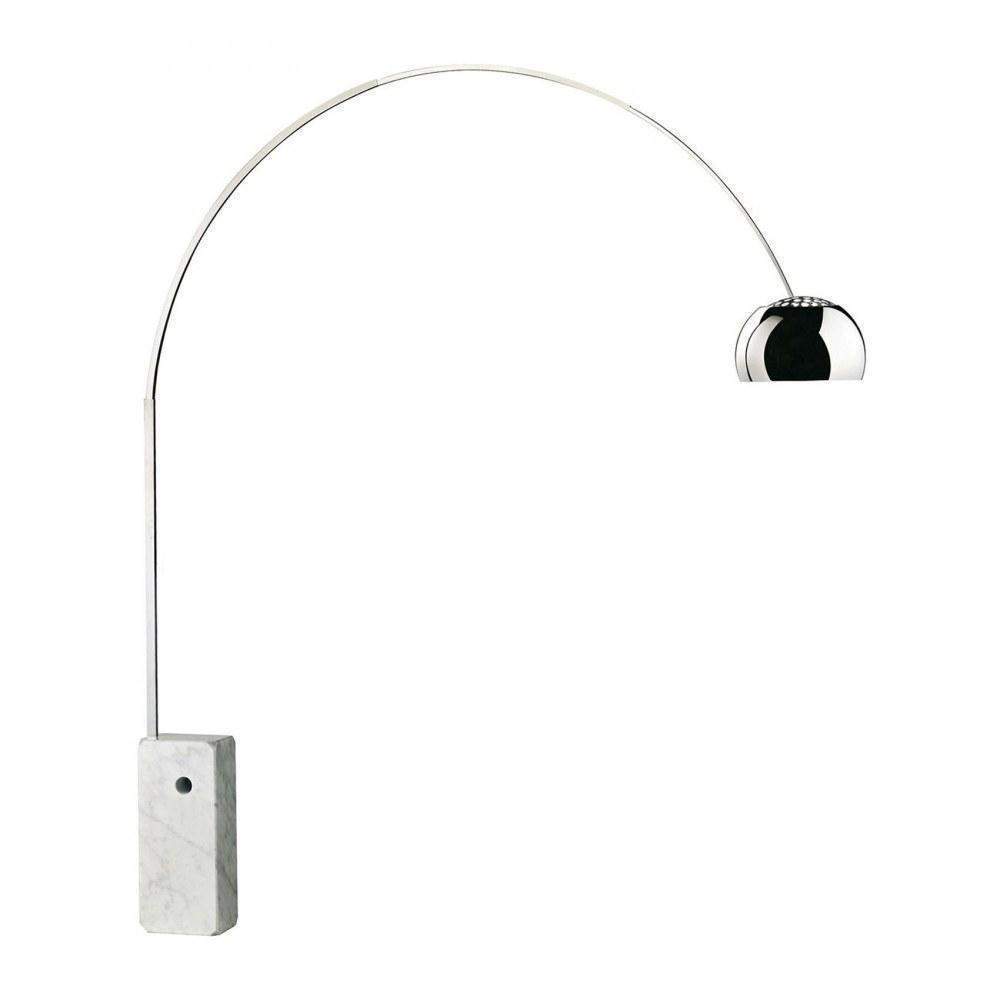 Flos Arco Arch Curved Floor Lamp with Carrara Marble base-Floor Lamp-Antique Warehouse