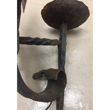 Load image into Gallery viewer, French 19th Century Forged Iron Fleur de Lis Torchère Sconces - a pair-Sconces-Antique Warehouse