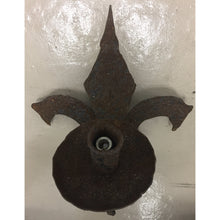 Load image into Gallery viewer, French 19th Century Forged Iron Fleur de Lis Torchère Sconces - a pair-Sconces-Antique Warehouse