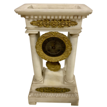 Load image into Gallery viewer, French Charles X Marble and Brass Portico Mantel Clock Circa 1860-Clock-Antique Warehouse