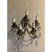 Load image into Gallery viewer, French Louis XV Bronze and Crystal Sconces - 5 Light - a pair-Sconces-Antique Warehouse