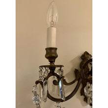 Load image into Gallery viewer, French Louis XV Bronze and Crystal Sconces - 5 Light - a pair-Sconces-Antique Warehouse