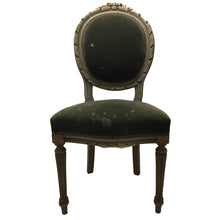 Load image into Gallery viewer, French Louis XVI Style Painted and Carved chairs with green velvet upholstery (Set of 6)-Chairs-Antique Warehouse