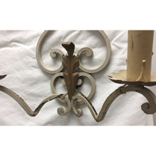 Load image into Gallery viewer, French Painted Wrought Iron Sconces - a pair-Sconces-Antique Warehouse