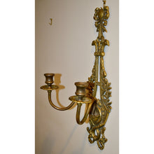 Load image into Gallery viewer, French Two Candle Brass Sconce-Sconces-Antique Warehouse