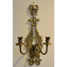 Load image into Gallery viewer, French Two Candle Brass Sconce-Sconces-Antique Warehouse