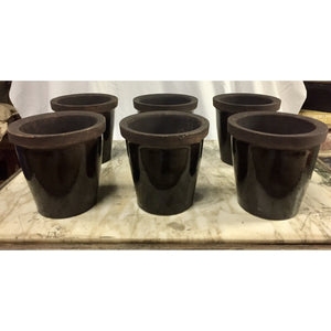 Glazed Terra Cotta Ceramic Planters-Planters-Antique Warehouse