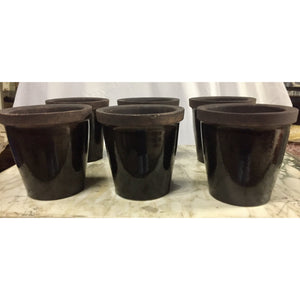 Glazed Terra Cotta Ceramic Planters-Planters-Antique Warehouse