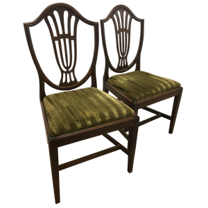 Hepplewhite Shield Back Chairs with Drop-in Seats - a Pair-Chairs-Antique Warehouse