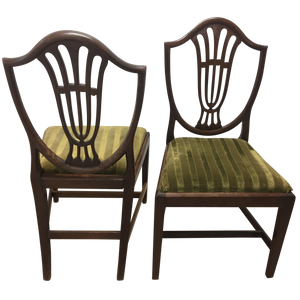 Hepplewhite Shield Back Chairs with Drop-in Seats - a Pair-Chairs-Antique Warehouse