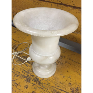 Italian Art Deco White Marble Urn Table Lamp-Lamp-Antique Warehouse