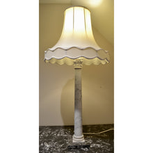 Load image into Gallery viewer, Italian NeoClassical White Marble Column Table Lamp - 41&quot; Tall-Lamp-Antique Warehouse