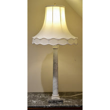 Load image into Gallery viewer, Italian NeoClassical White Marble Column Table Lamp - 41&quot; Tall-Lamp-Antique Warehouse