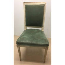 Load image into Gallery viewer, Late 19th Century French Painted and Carved Occasional Chair with Green Velvet Upholstery-Chairs-Antique Warehouse