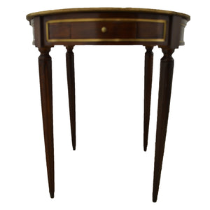 Louis XVI style Mahogany Gueridon with Brass Stringing and Brass Mounts, 19th Century-Gueridon-Antique Warehouse