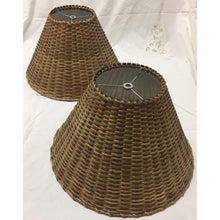 Load image into Gallery viewer, Medium Wicker Empire Lampshade - 15&quot; Diam. x 9&quot;H - a Pair available-Lampshade-Antique Warehouse