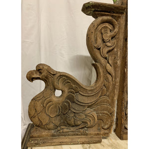 Mid 19th Century French Carved Wooden Architectural Brackets | Corbels - a Pair-Decorative-Antique Warehouse