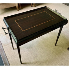 Load image into Gallery viewer, Mid Century Folding Mahogany Inlaid Butlers Side Tray Table-Table-Antique Warehouse