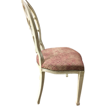 Load image into Gallery viewer, Painted Spider Back Hepplewhite Chairs with Patterned Upholstery - a Pair-Chairs-Antique Warehouse