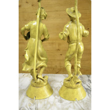 Load image into Gallery viewer, Pair of Boy &amp; Girl Yellow Table Lamps-Lamp-Antique Warehouse