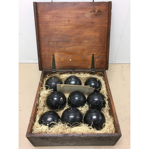 Set of 9 William Sykes Lawn Bowls-Decorative-Antique Warehouse