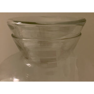 Vintage Decorative Clear Glass Apothecary Jar With Lid - Large - 11" D X 17" H-Decor-Antique Warehouse