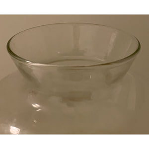 Vintage Decorative Clear Glass Apothecary Jar With Lid - Large - 11" D X 17" H-Decor-Antique Warehouse