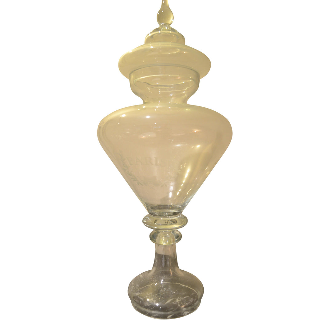 Vintage French Glass Apothecary Jar-Glass-Antique Warehouse
