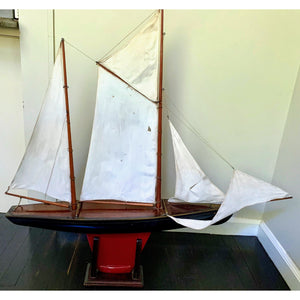 Vintage Schooner - Large Model Sailboat-Decor-Antique Warehouse