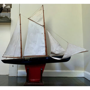 Vintage Schooner - Large Model Sailboat-Decor-Antique Warehouse