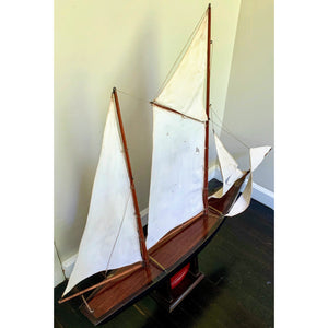 Vintage Schooner - Large Model Sailboat-Decor-Antique Warehouse