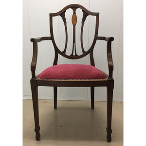Walnut Shield Back Armchair-Chairs-Antique Warehouse