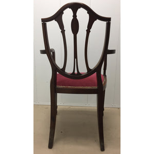 Walnut Shield Back Armchair-Chairs-Antique Warehouse