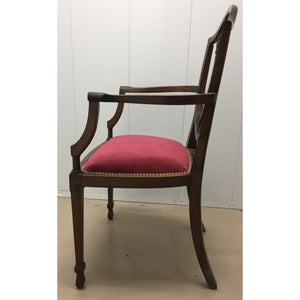 Walnut Shield Back Armchair-Chairs-Antique Warehouse